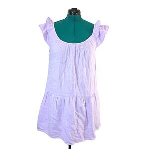 GAP Womens‎ Dress Small Purple Flutter Sleeve Gauze Mini Summer Casual
